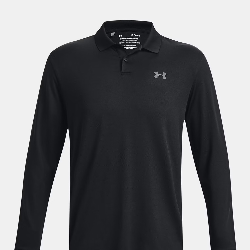 Under Armour Matchplay Men's Long Sleeve Polo- Black XL